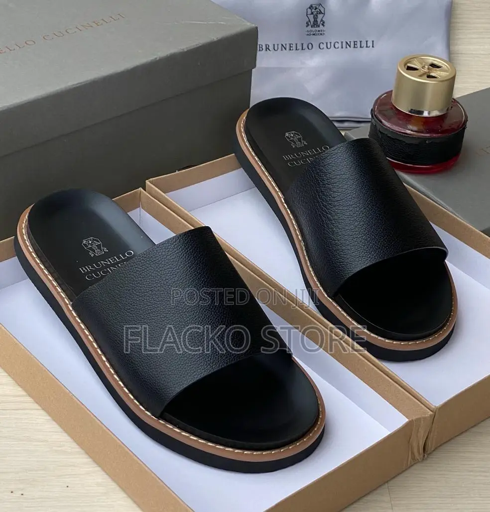 Original Brunello Cucinelli Leather Slippers