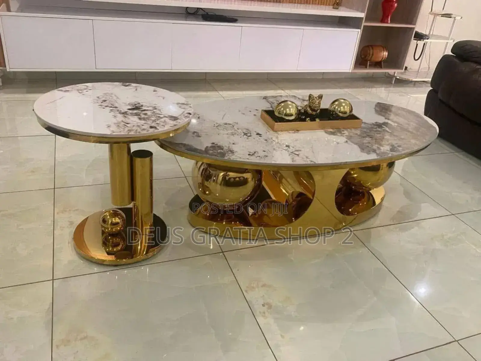 Marble Centre Table And 1 Side Stool