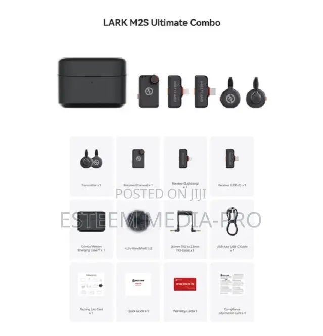Hollyland Lark M2s Ultimate Combo 2person Wireless Microphon