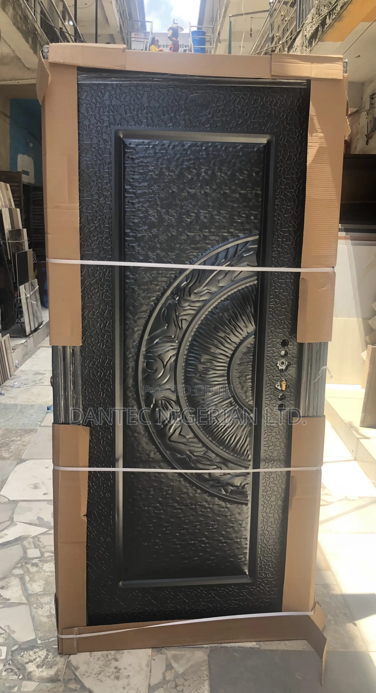 3ft by 7ft Haimony Steel Door (Black )