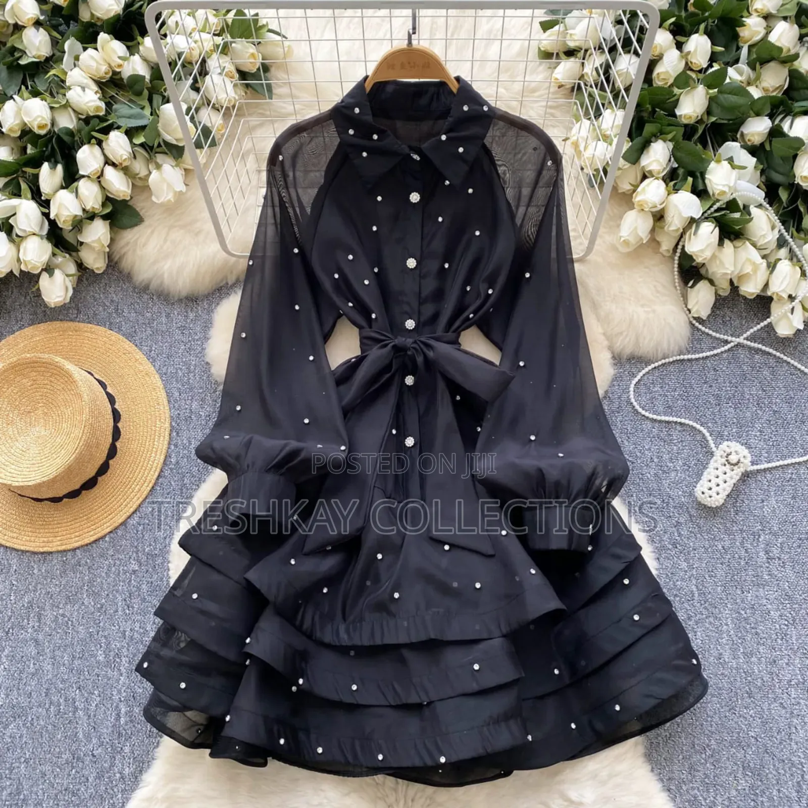 Luxe Studded Damsel Layers Dress