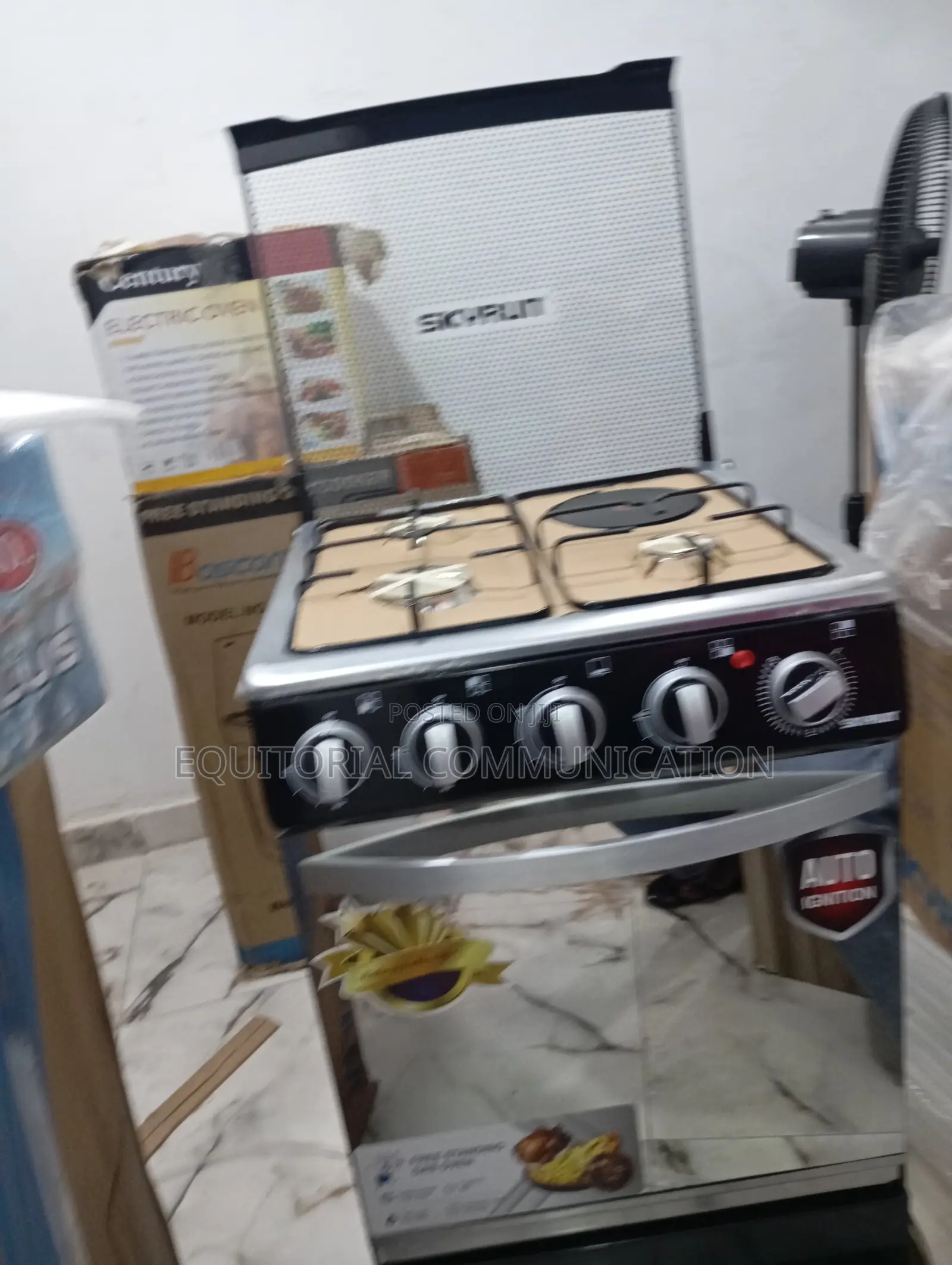 Advanced 3+1 Skyrun Gas Cooker GCS-3g1e/X Black