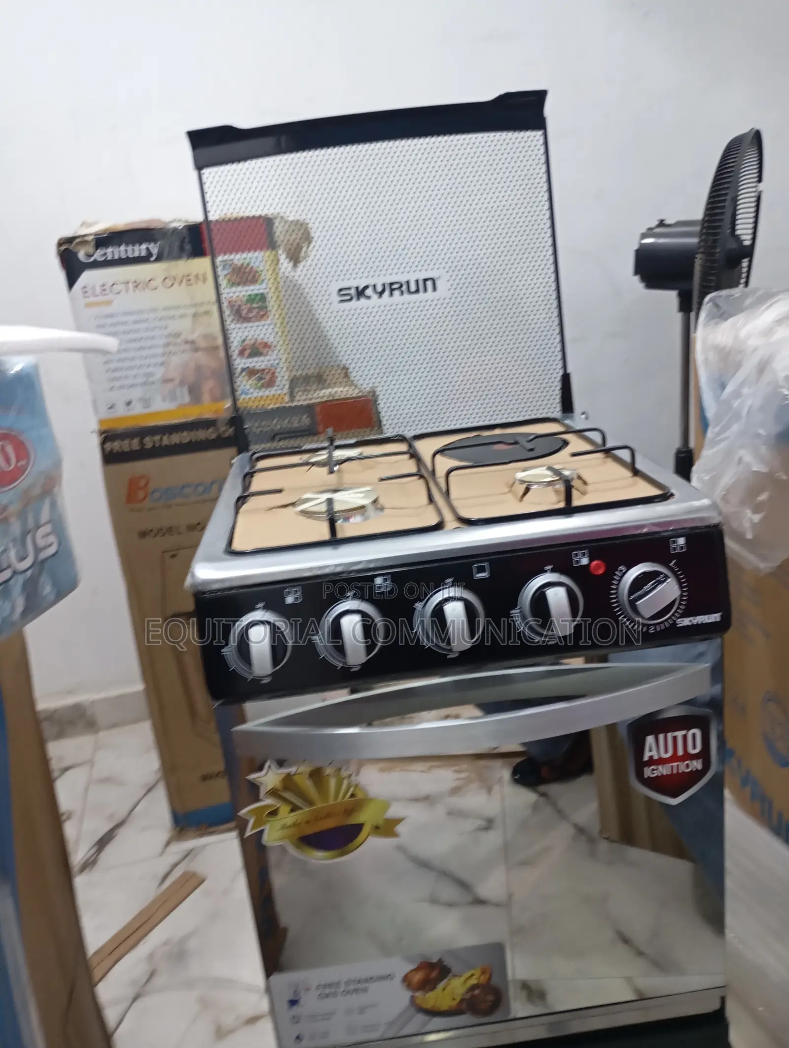 Advanced 3+1 Skyrun Gas Cooker GCS-3g1e/X Black