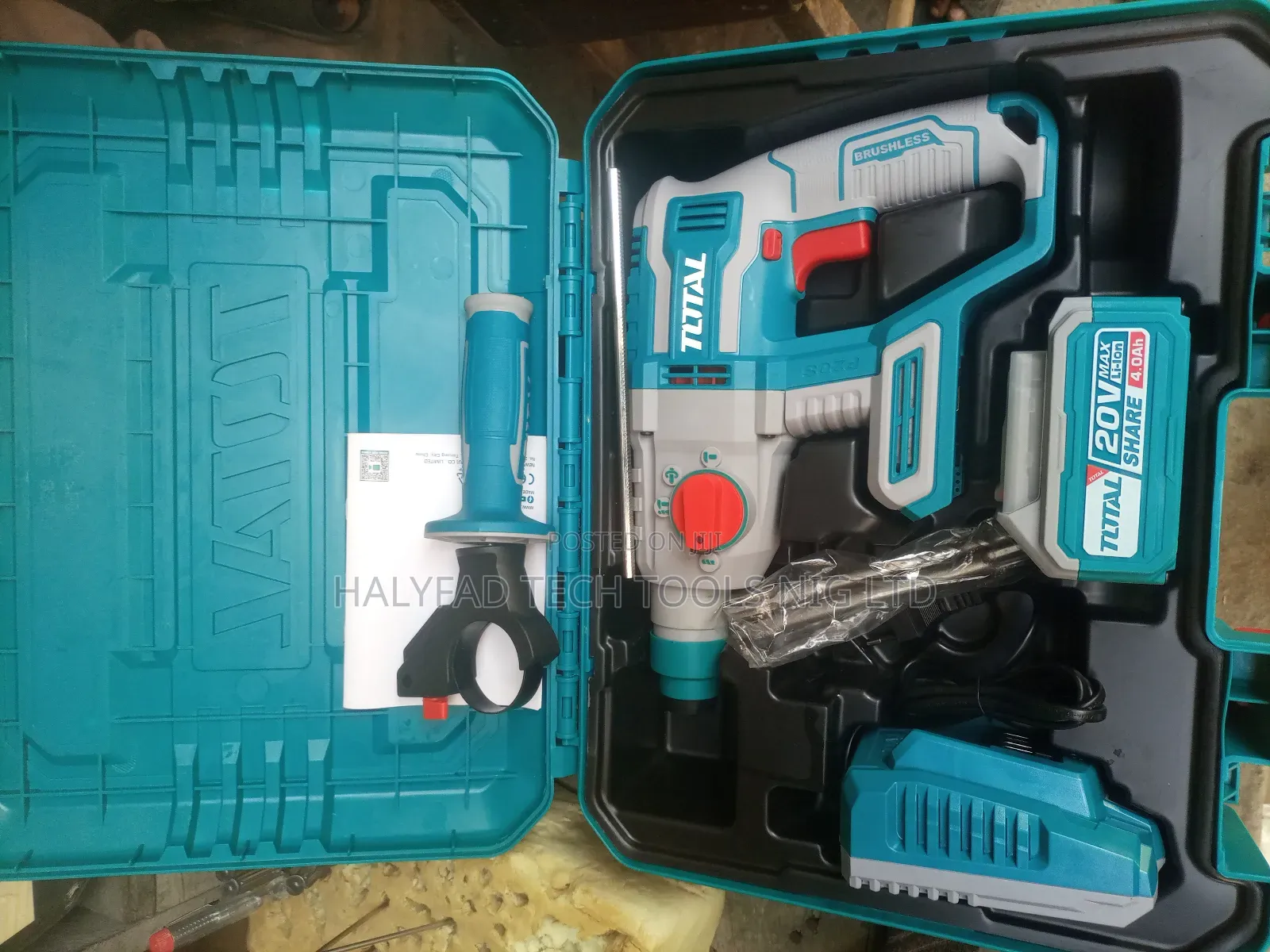 20v Industrial Lithium- Ion Cordles Battery Rotary Hammer