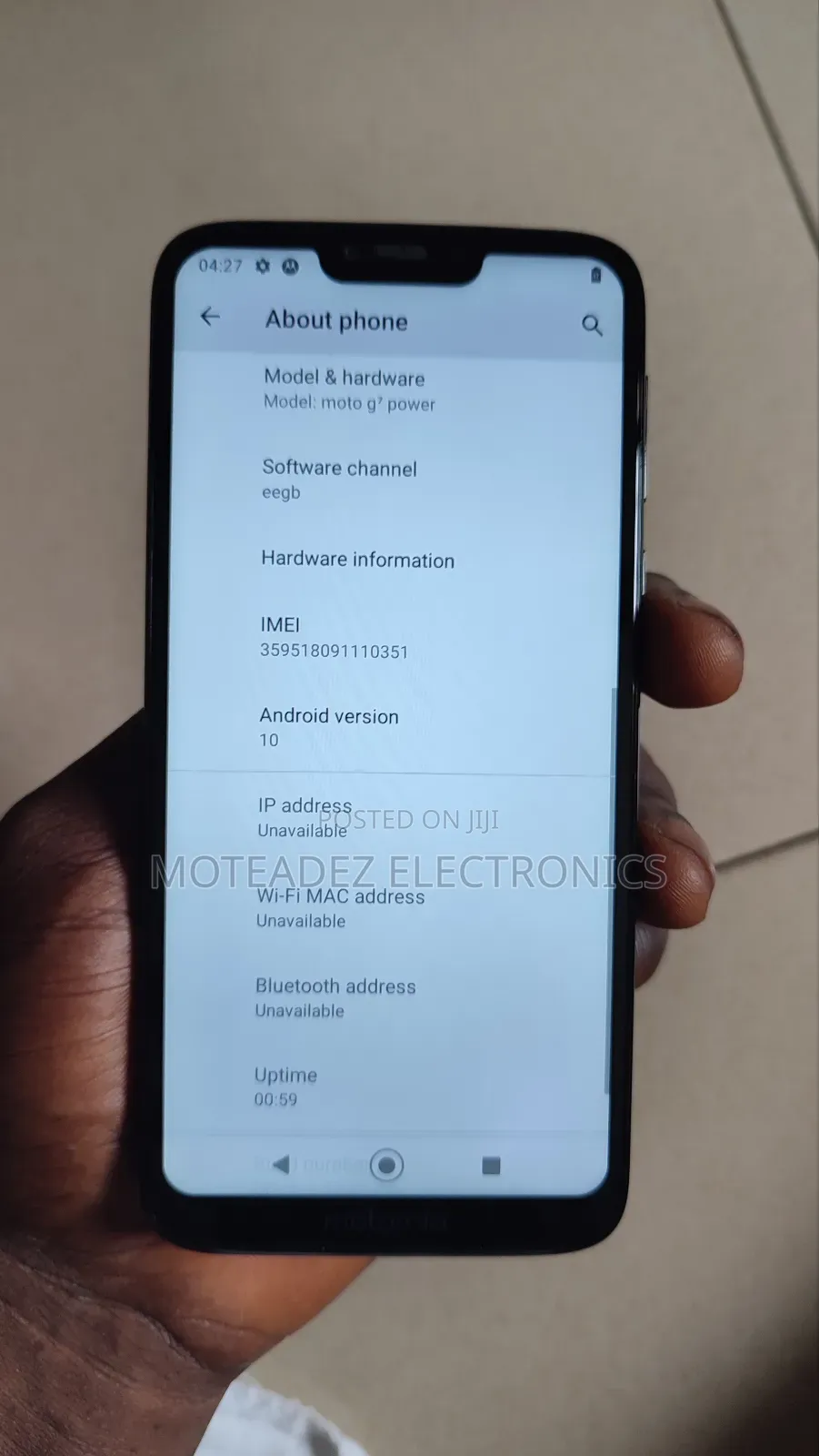 Motorola Moto G7 Power 64 GB Black