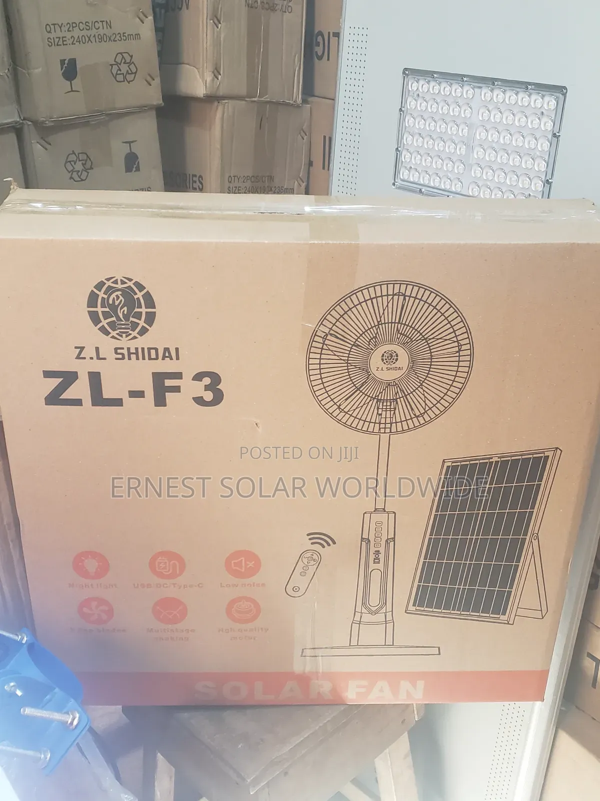 Original Zl Solar Rechargeable Fan