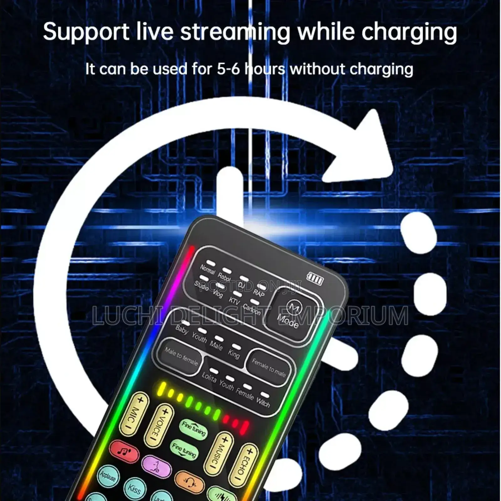 I9 Sound Card Audio Voice Changer Portable Live Sound Card