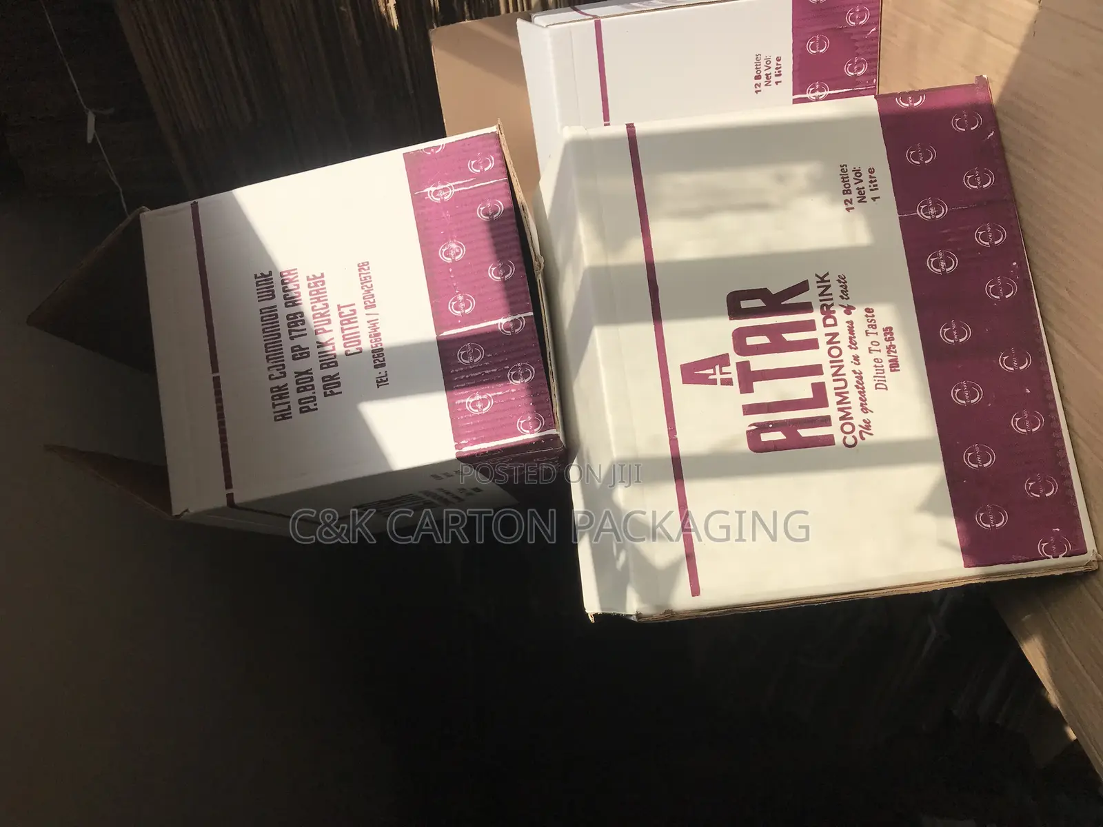 Wine Carton Box One Colour Printed