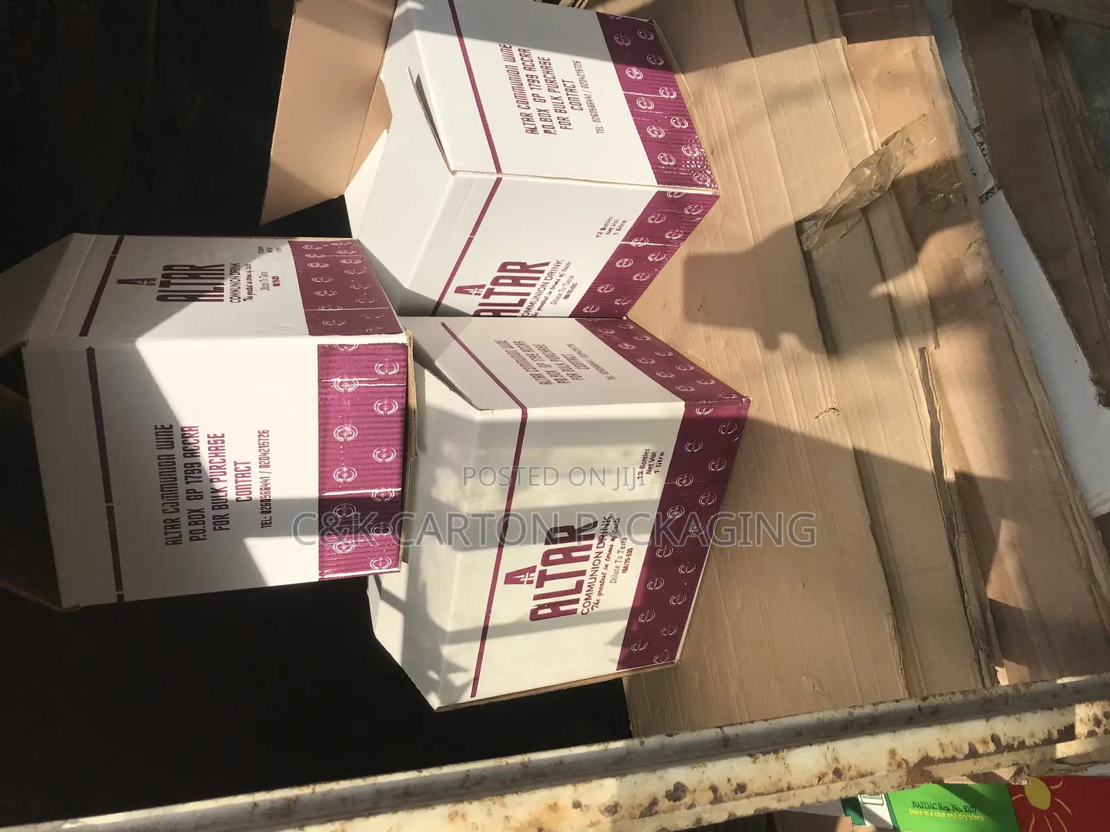 Wine Carton Box One Colour Printed