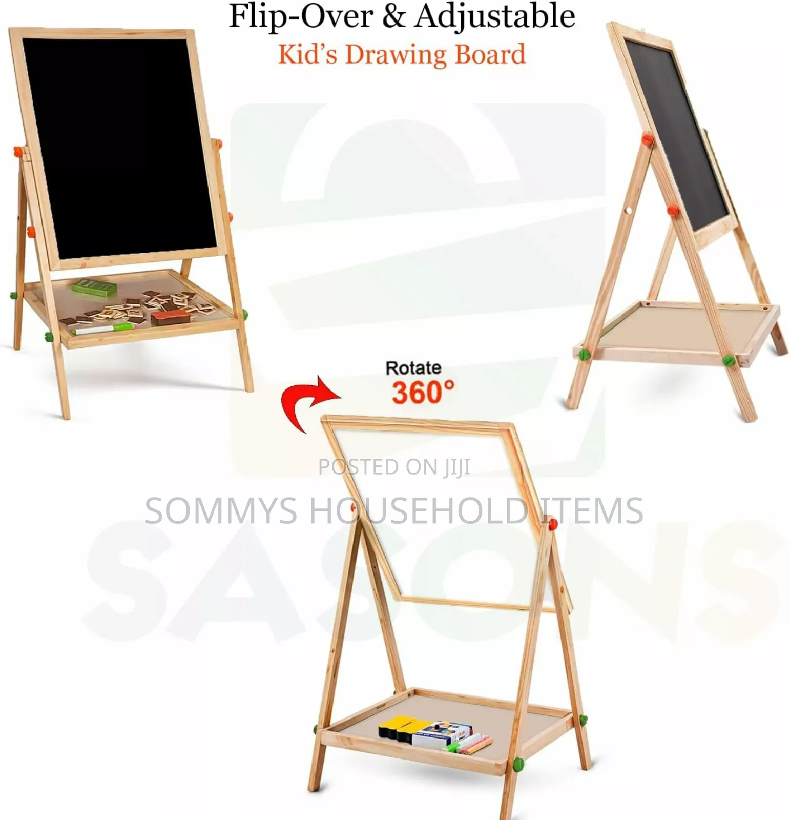 Double Sided Writing Board / Learning Board With Accessories