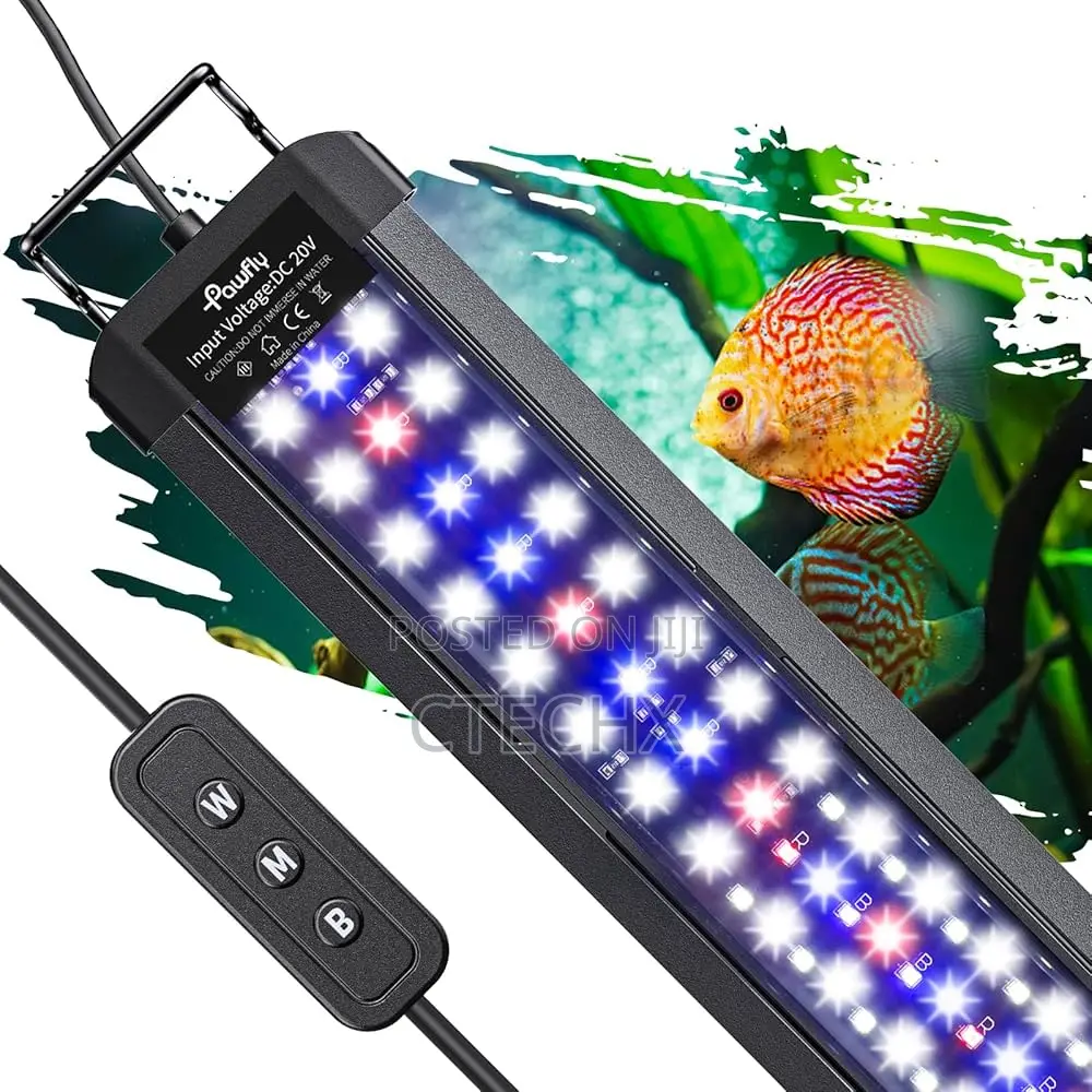 Pawfly Aquarium Led Light With Full Spectrum White Blue Red