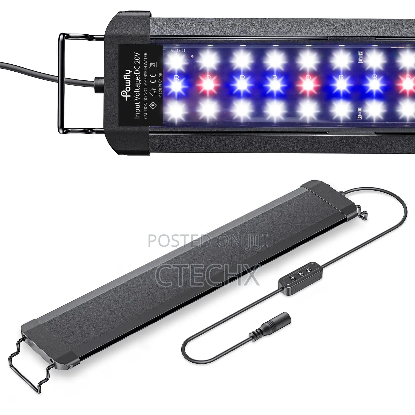 Pawfly Aquarium Led Light With Full Spectrum White Blue Red