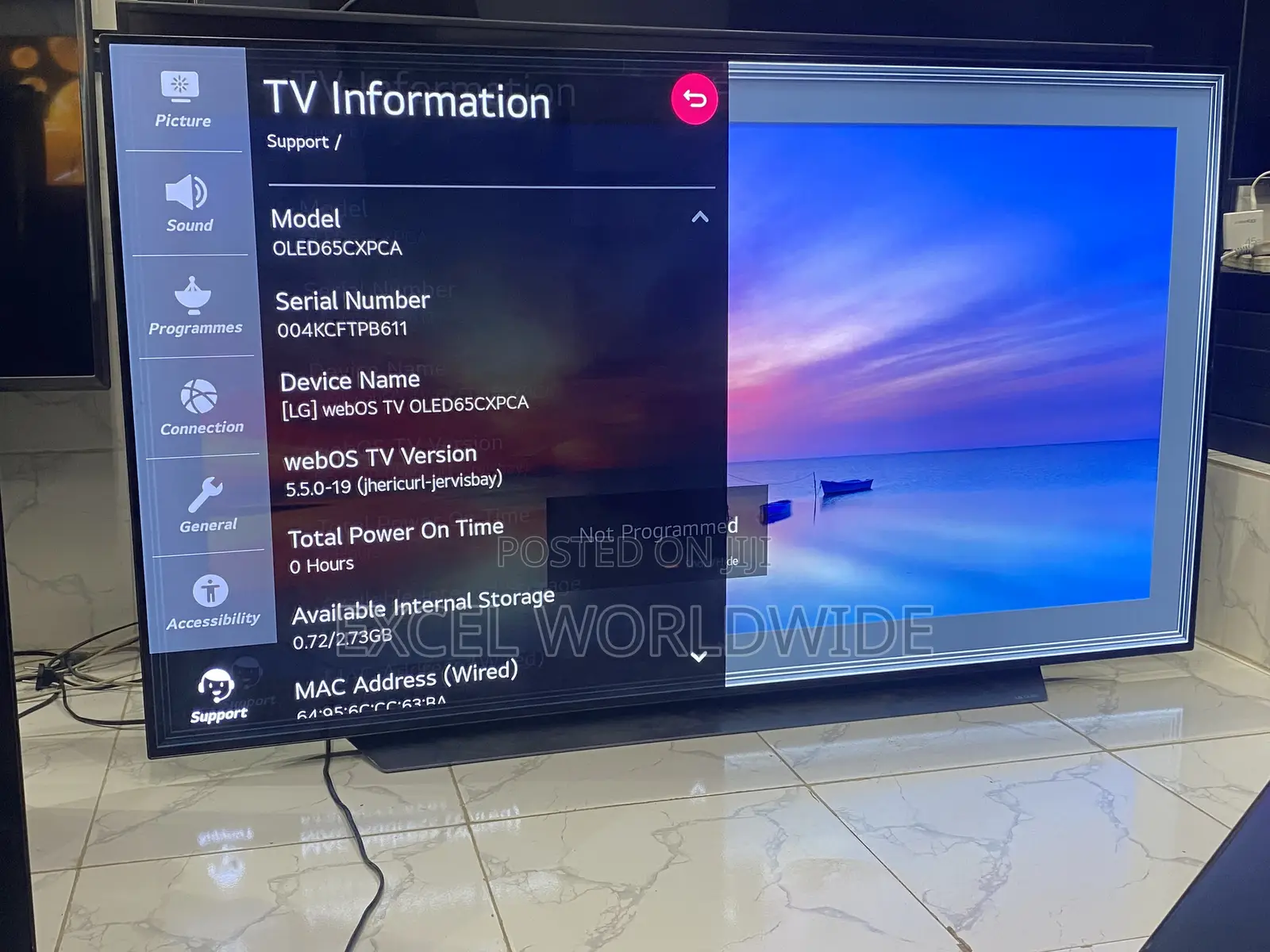 65 “Lg Oled Cx Series Ultra Slim Smart Tv With Ai Thinq