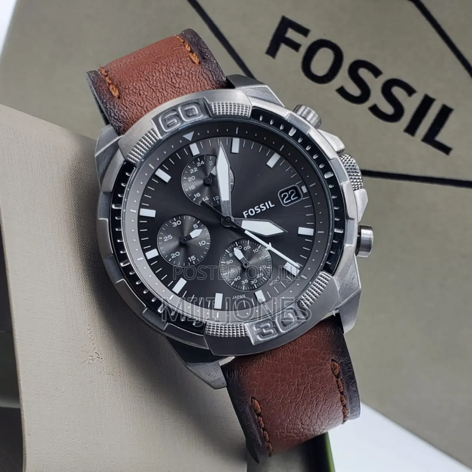 Fossil Brown Leather Chronograph Watch - 100% Original*