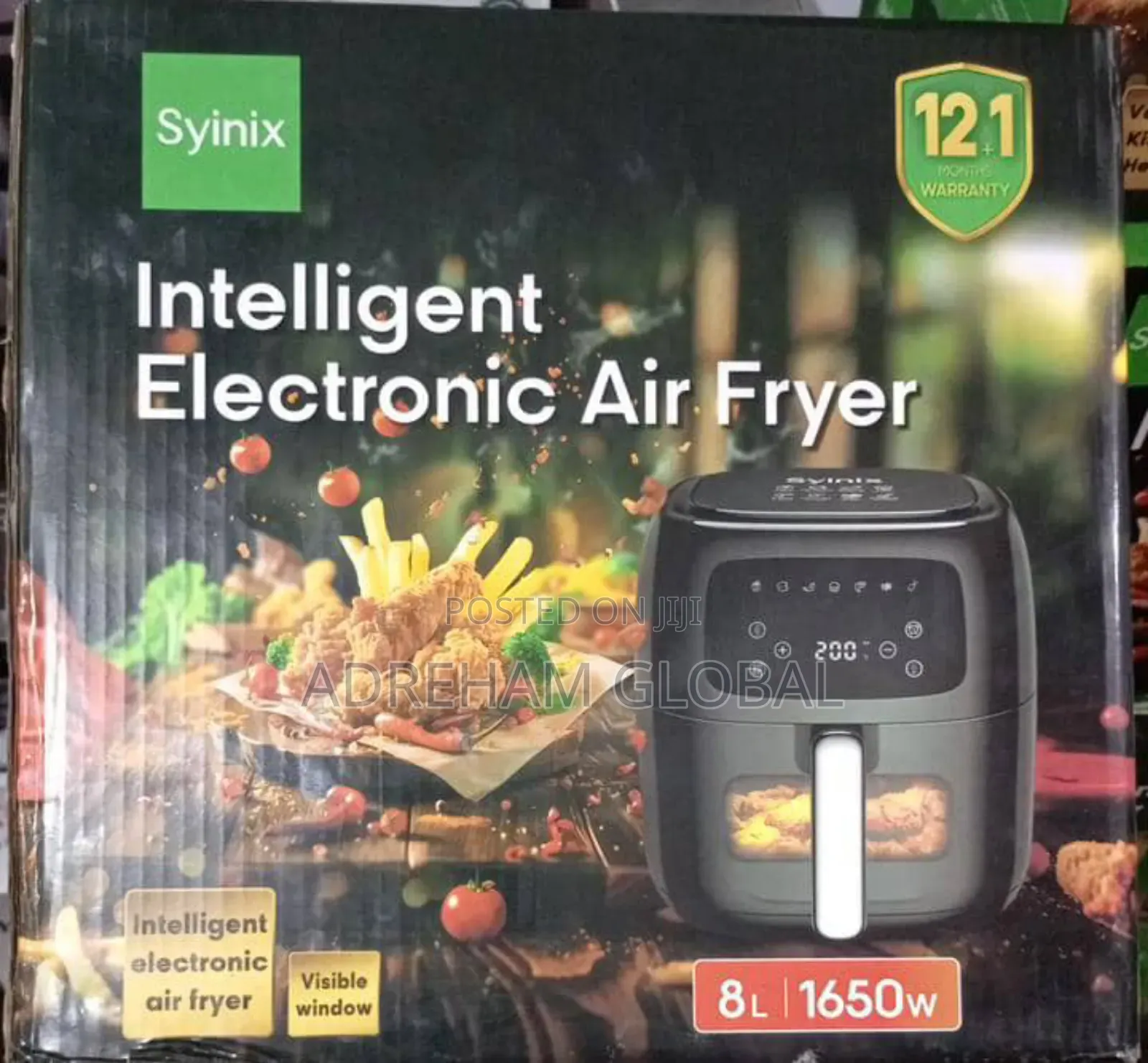 Syinix 8l Intelligent Electronic Air Fryer, 1650watts