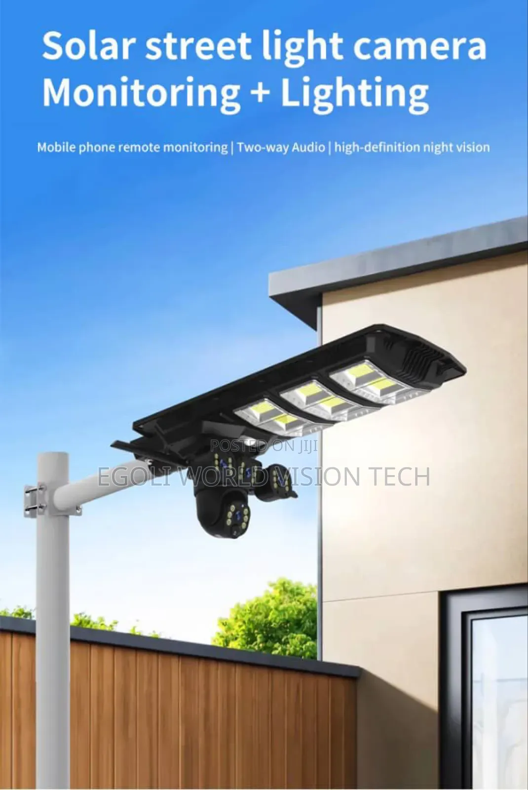 Solar Street Light Camera Monitoring + Lighting