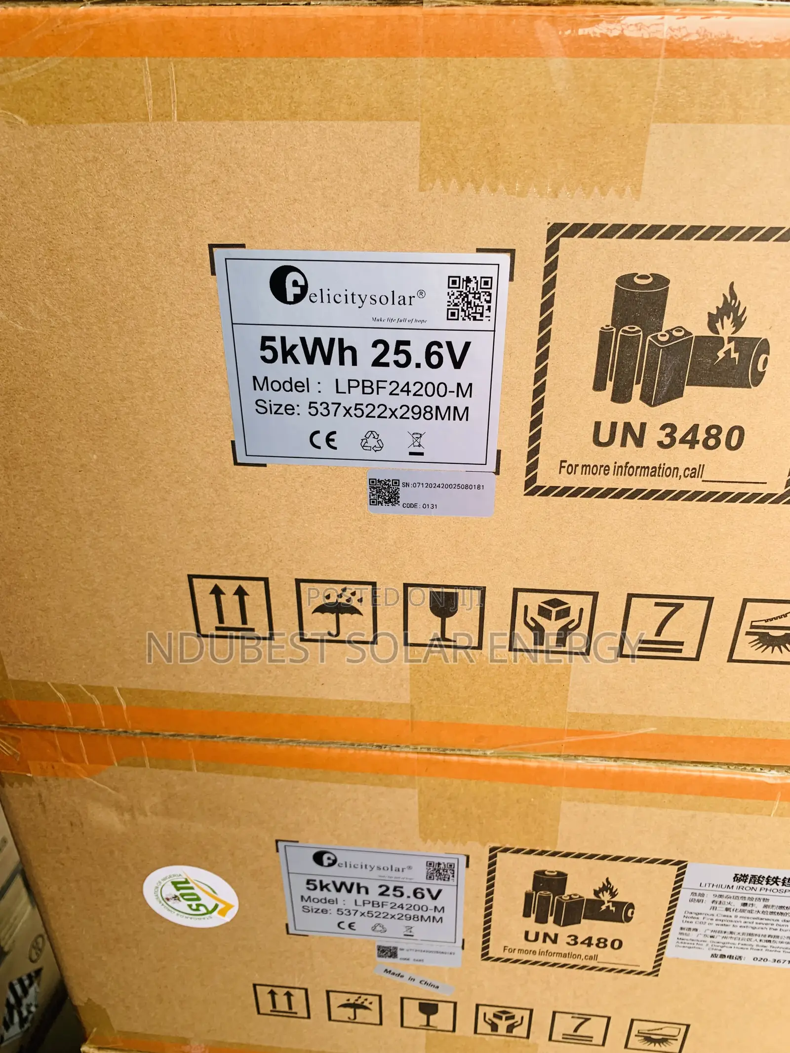 5kwh 25.6zv Felicity Lithium Ion Batteries