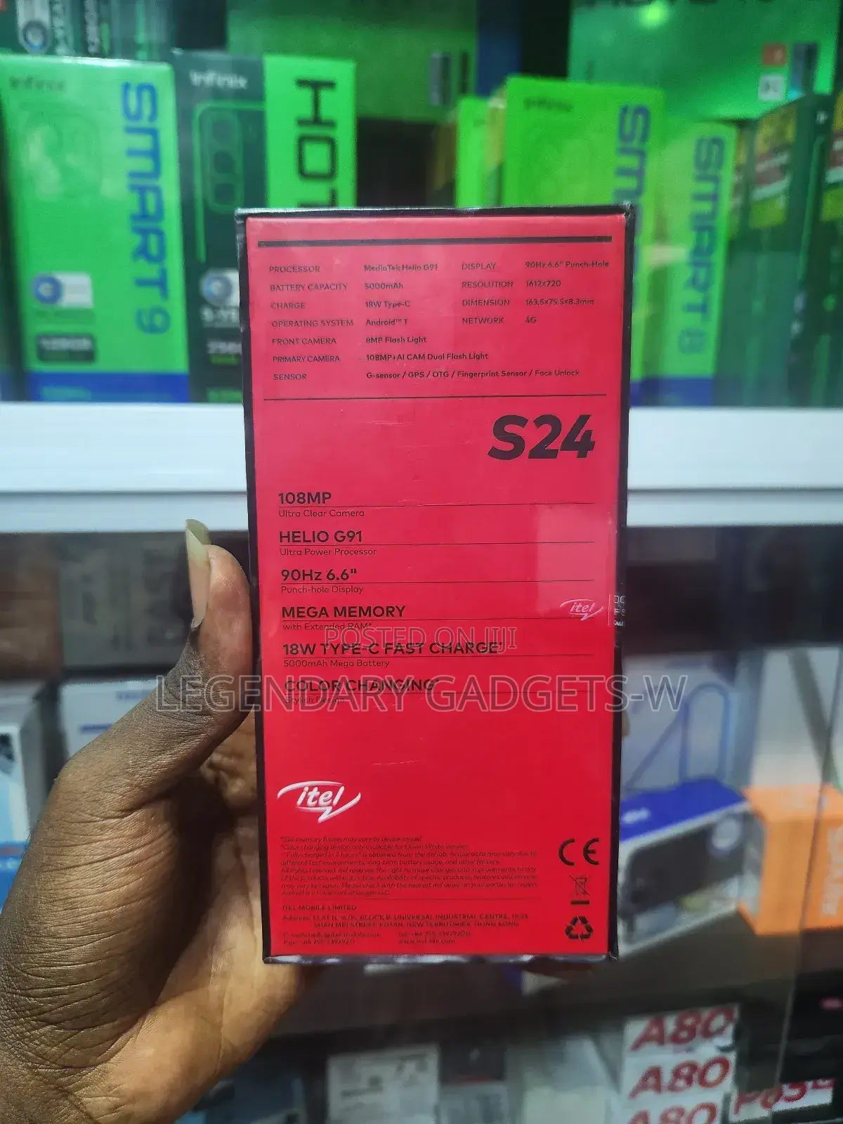 New Itel S24 256 GB Black