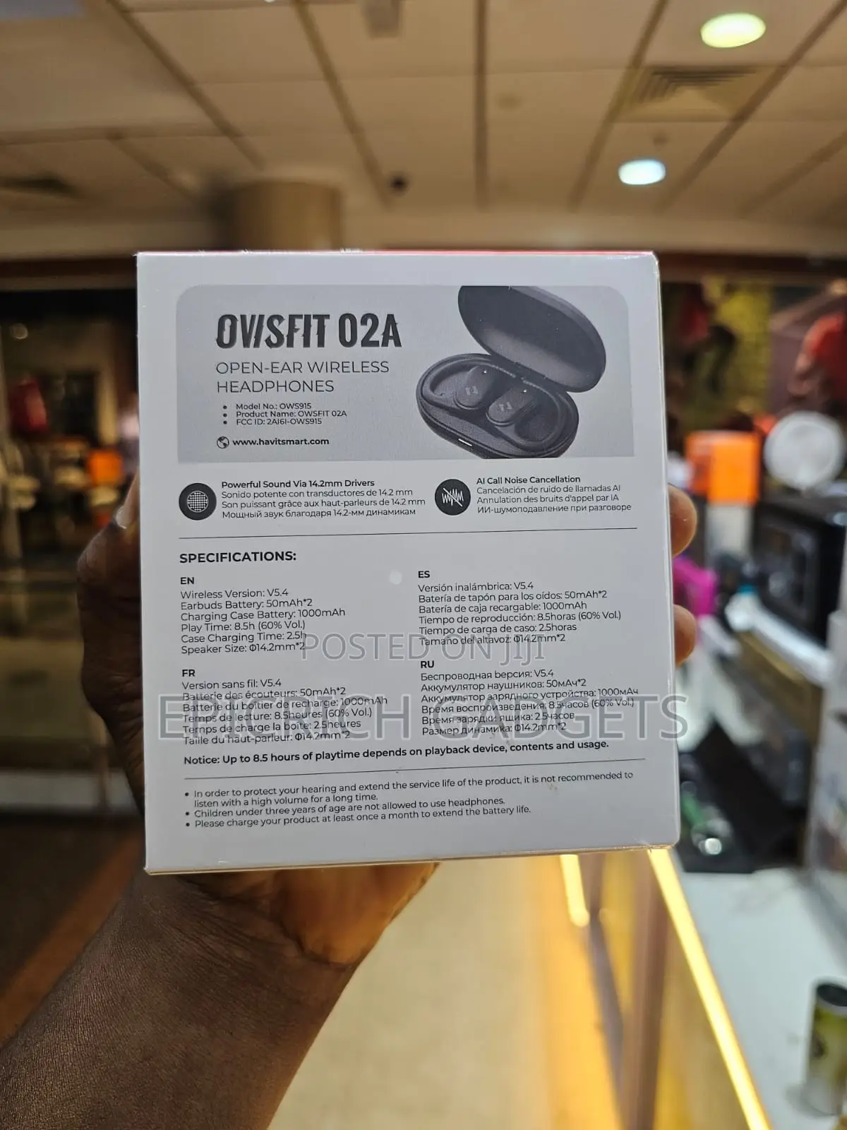 Havit Ovisfit 02a Open-Ear Earbud With Ai Noise Cancelation