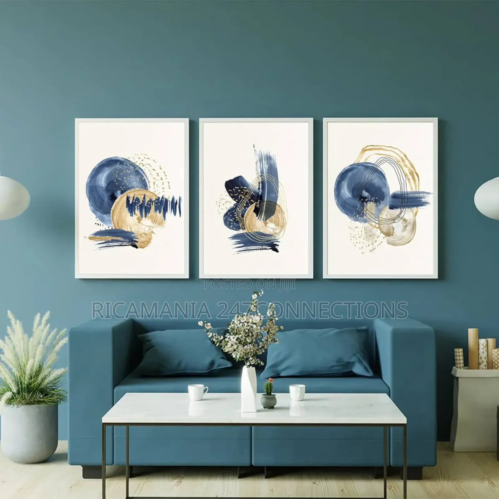 White Frames Abstract 3in1 Canvas