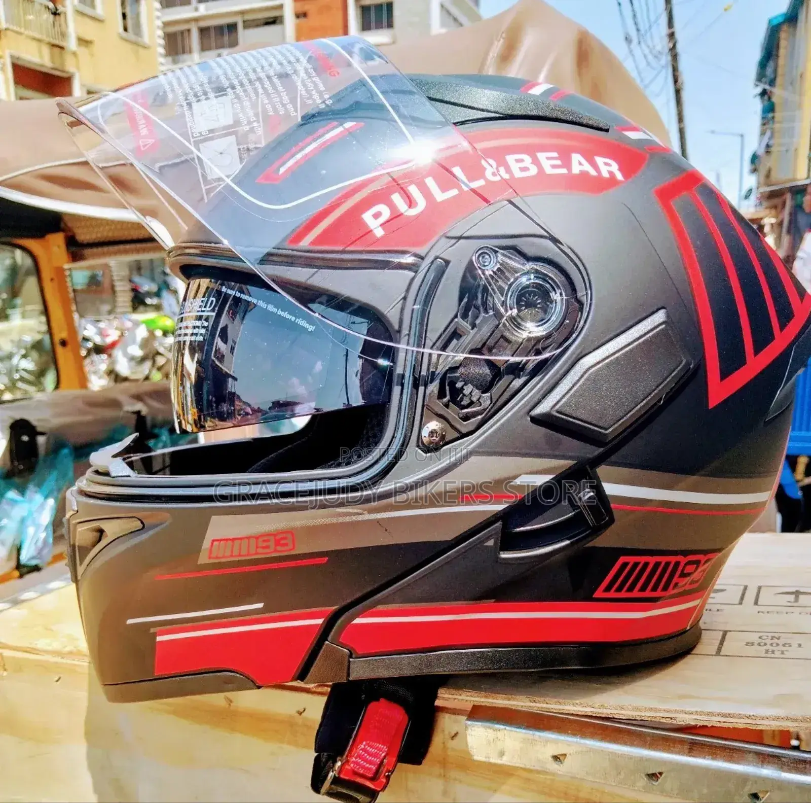 Red Dot Open Jaw Helmet