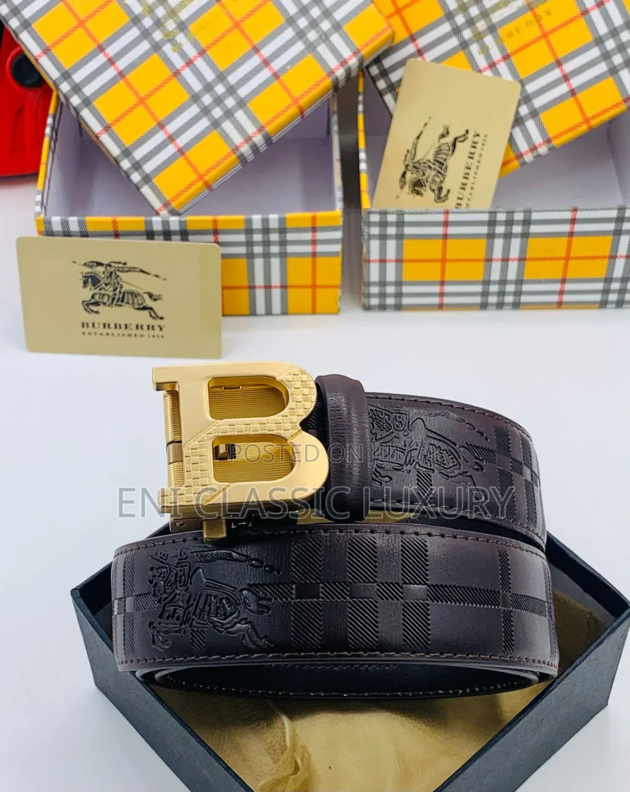 Top Quality Luxury Men's Leather Belts Burberry Well Branded