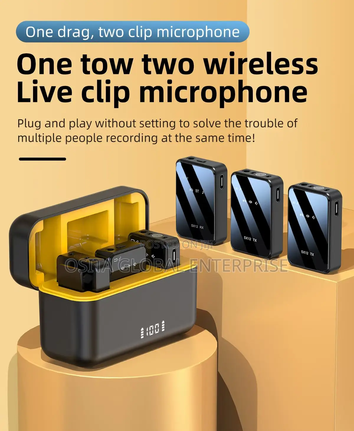Sx12 Wireless Lavaliere Noise Cancelation Microphone