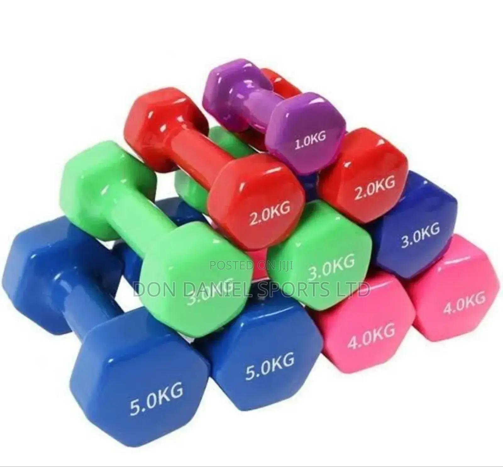 5 Kg Rubber Dumbbells