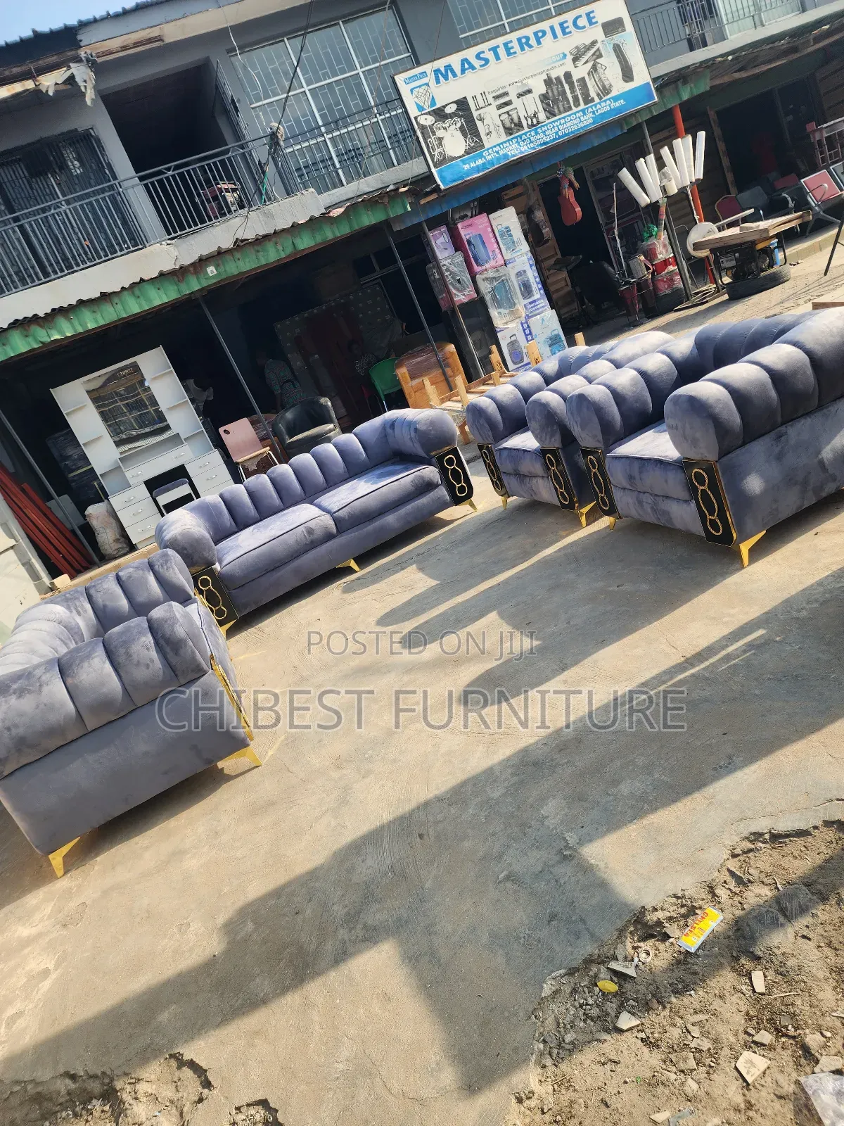 Luxury 7 Seaters Sofa Fabric Chairs