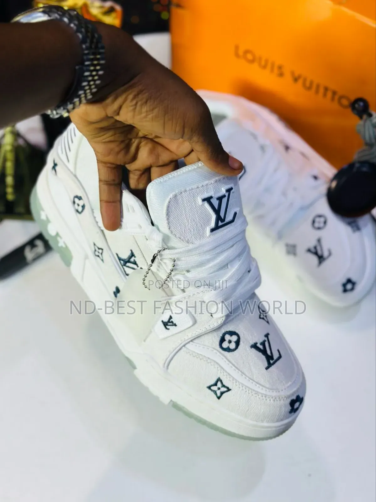 White Louis Vuitton Luxury Sneakers