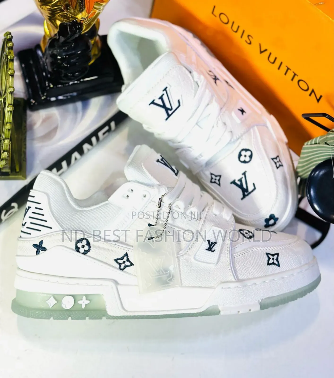 White Louis Vuitton Luxury Sneakers