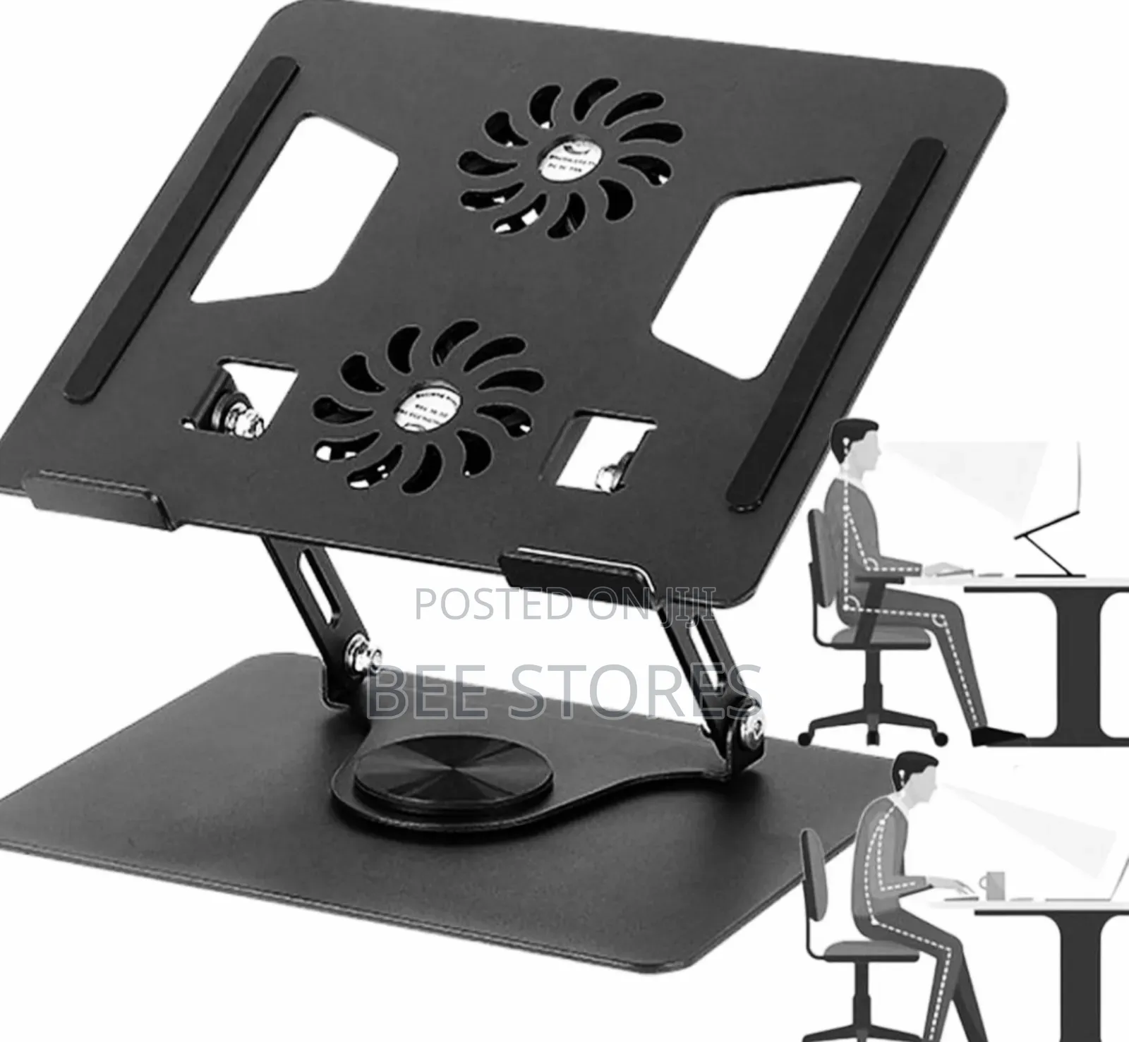 3600 Rotating Foldable Laptop Stand With Fan