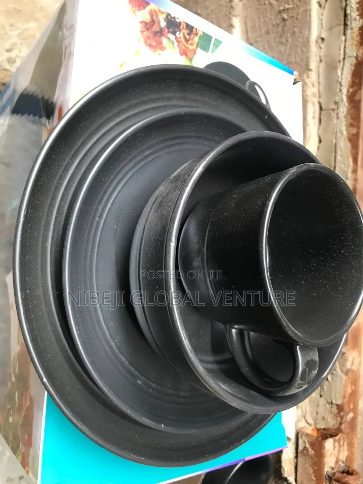 Black 16pcs Dinner Set