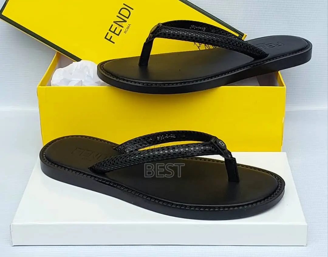 Fendi Leather Slippers