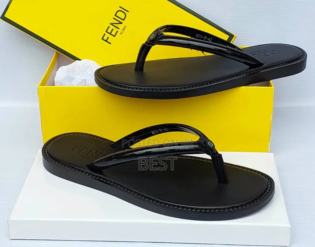 Fendi Leather Slippers