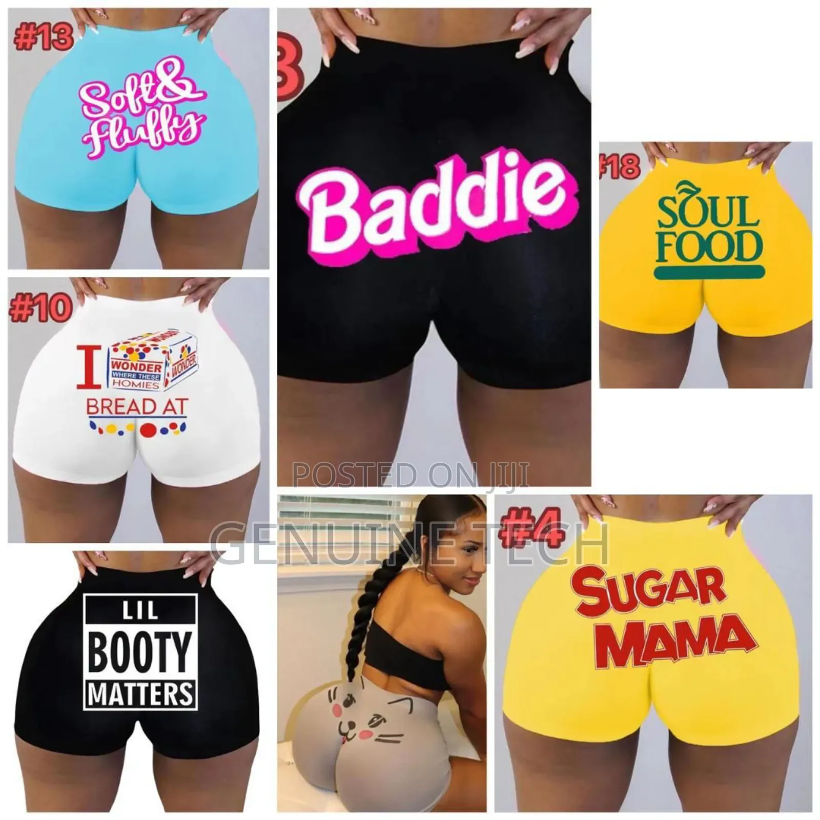 Lucky Judy Sexy Booty Shorts-free Size And Stretchy -3pcs