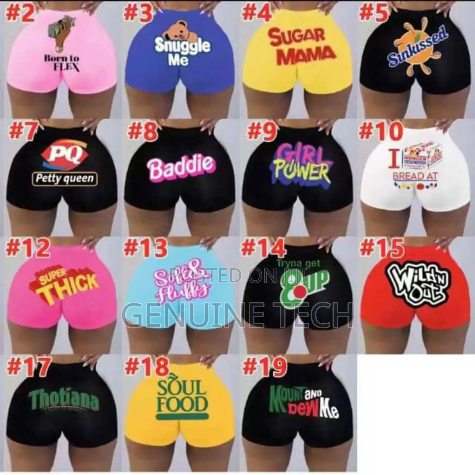 Lucky Judy Sexy Booty Shorts-free Size And Stretchy -3pcs