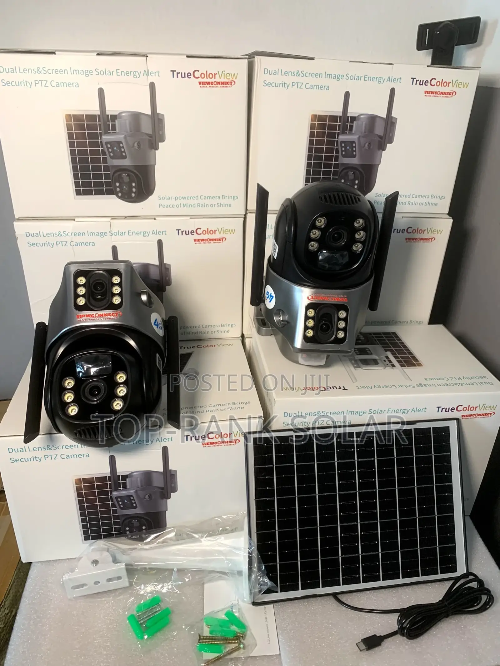 Solar Powered Camera Double Lens