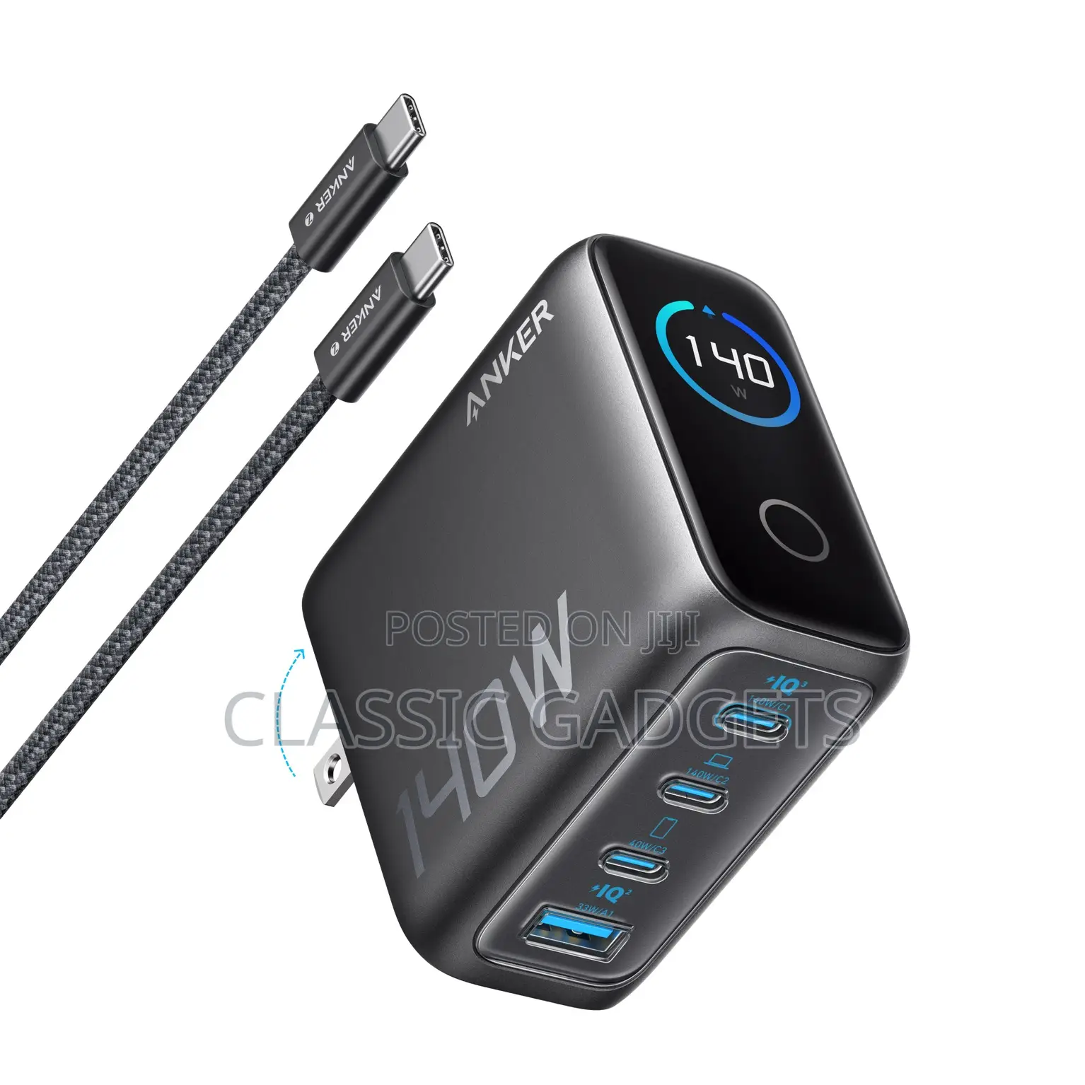 Anker Laptop Charger (140w, 4-Port, Pd 3.1) With Usb-C Cable