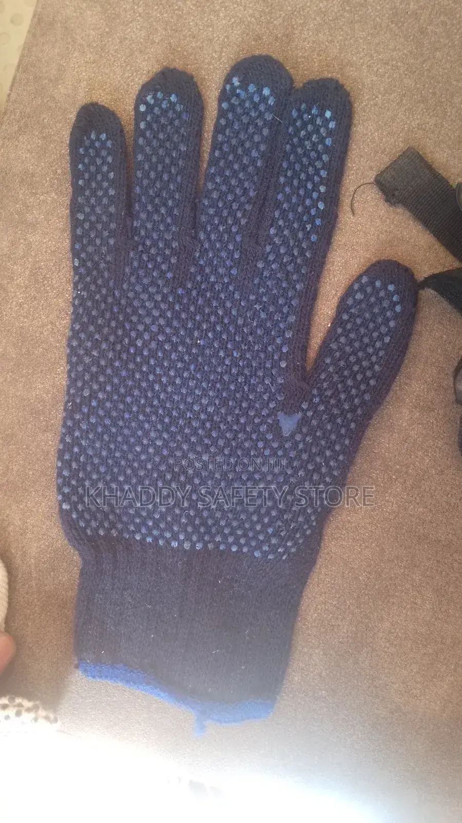 Dotted Cotton Handglove(Navy Blue)