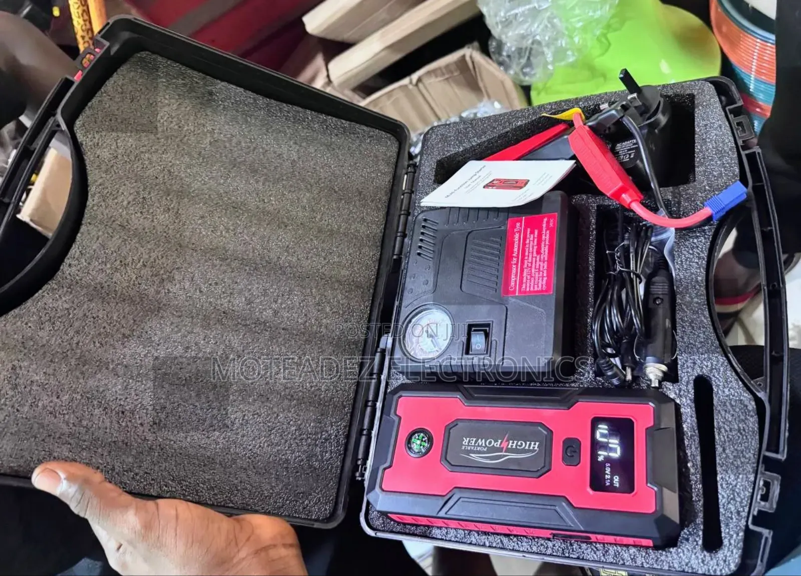 High Power 119800mah Emergency Jump Starter/Tyre Inflator/Power Bank
