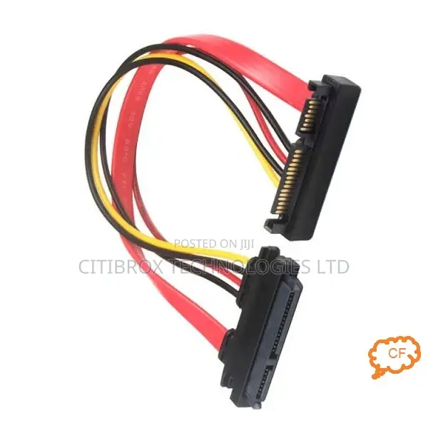 90 Degree Curve 25cm Sata 7+15 Pin Male to Femalec