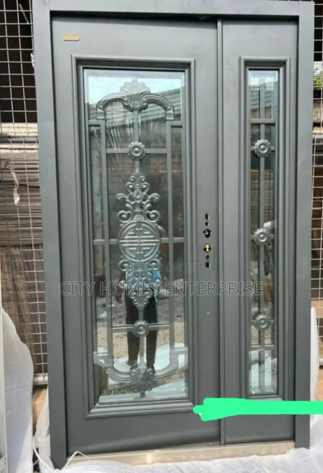 Grey Anteroom Glass Door 4feet by 7feet 1200x2100 1.2 by 2.1