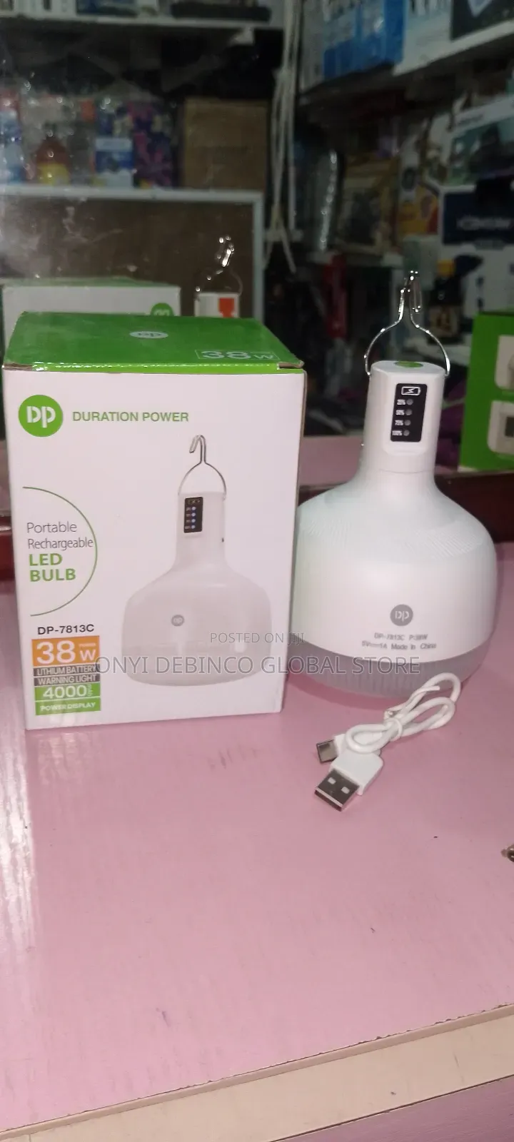 Dp 7813c Rechargeable Led Emergency Bulb 38w Led 4000mah