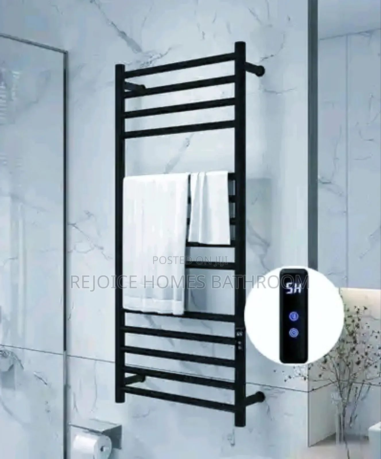 Luxury Black Electric Towel Warmer Rack