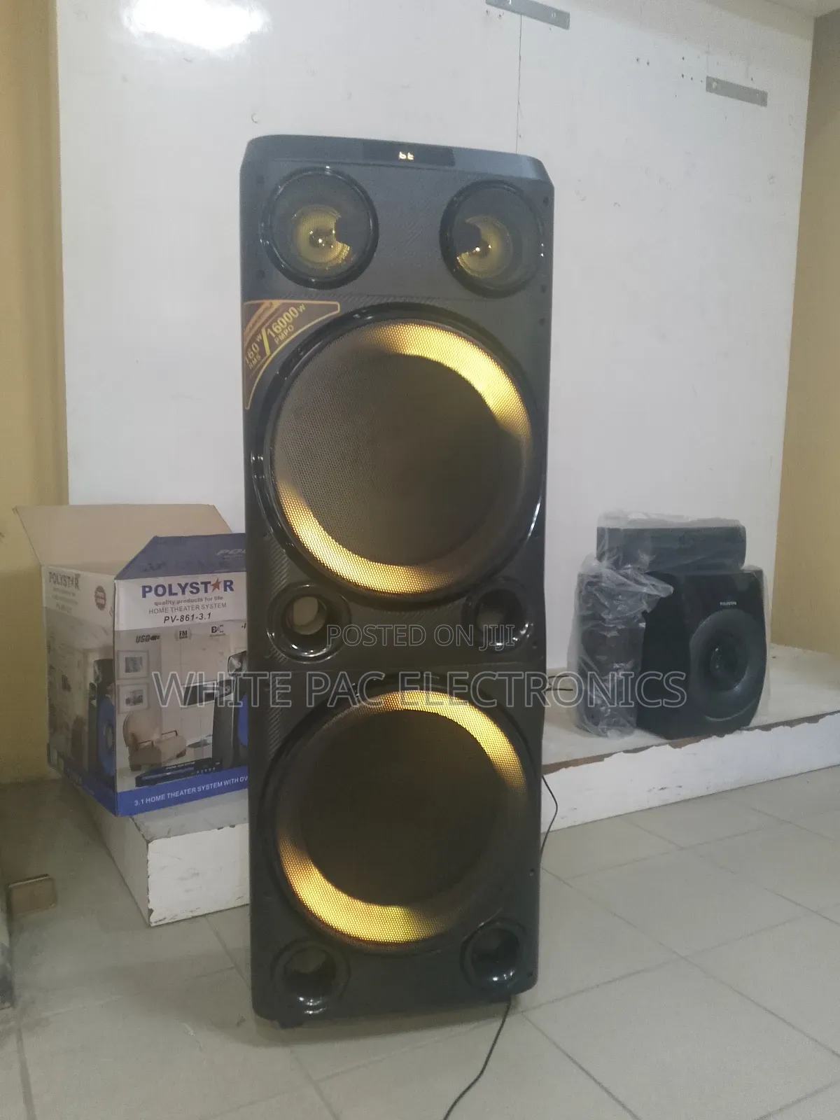 Polystar Set 16000w Powerful Sound Wireless Bluetooth >2yrs