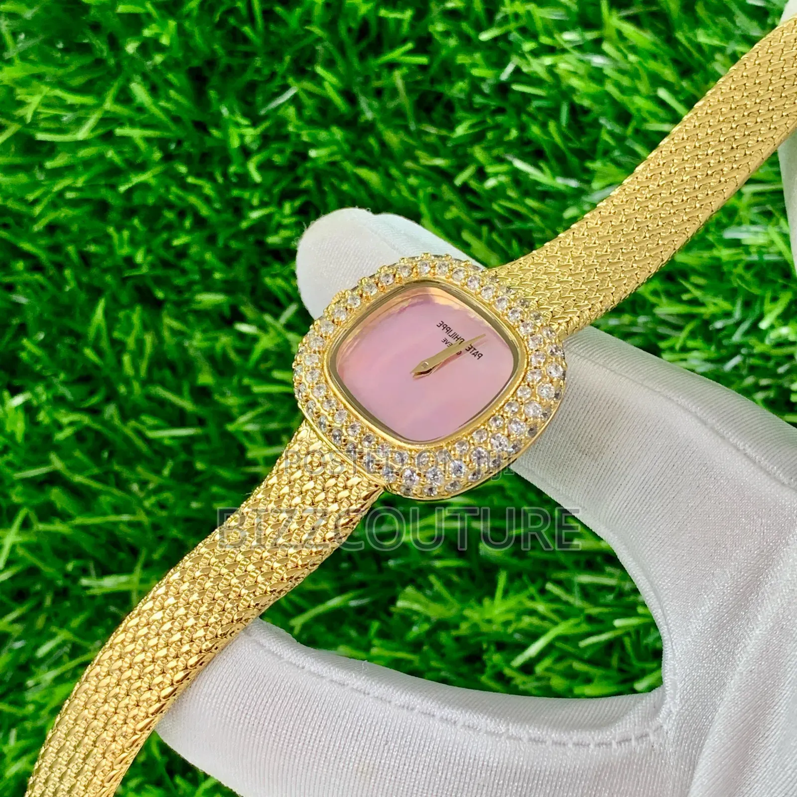 Original Patek Philippe Iced Out Gold Bracelet Watch