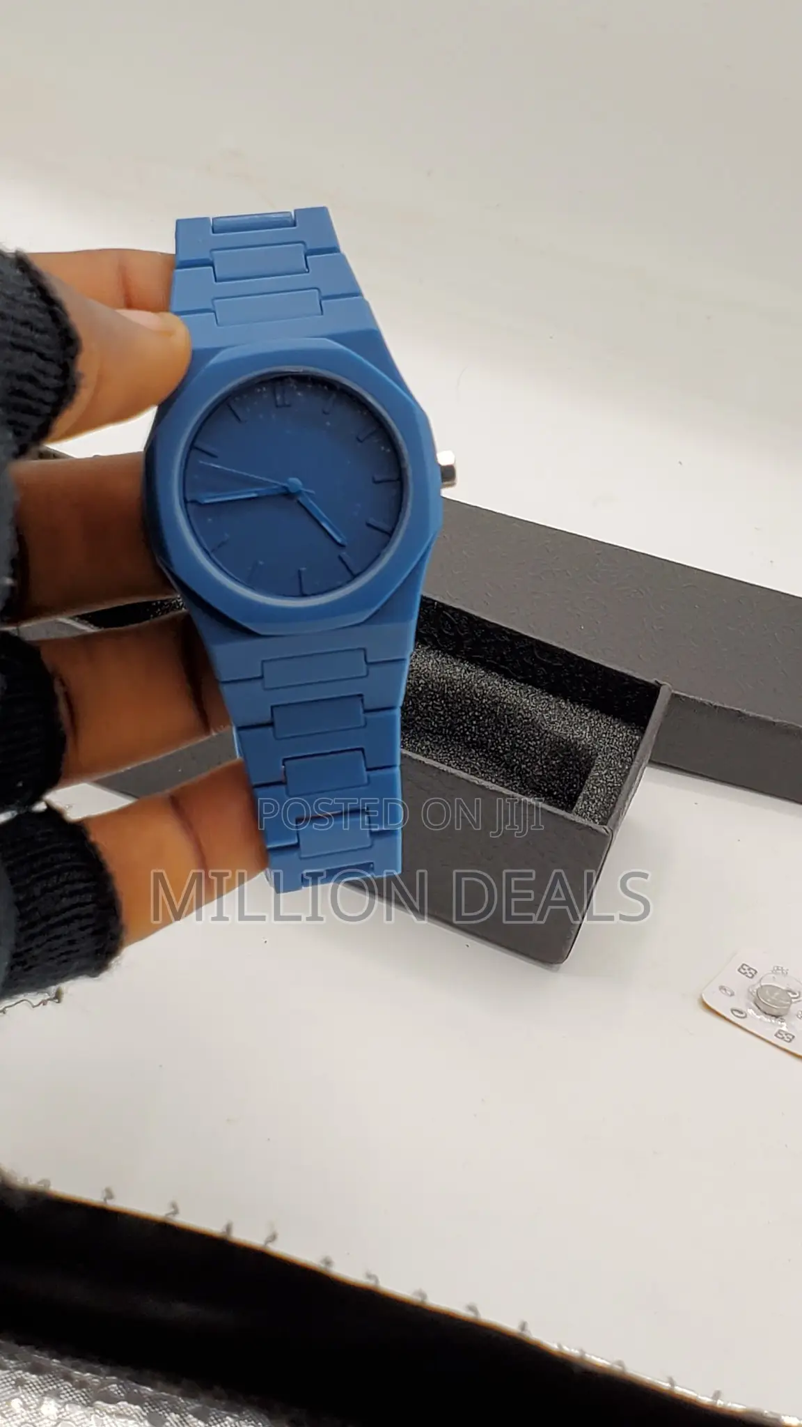 Blue Classic Pattern Men's Valenzo Wrist Watch