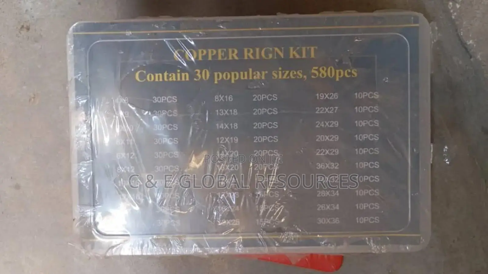Copper Ring/Washer Kit/Set (580pcs)