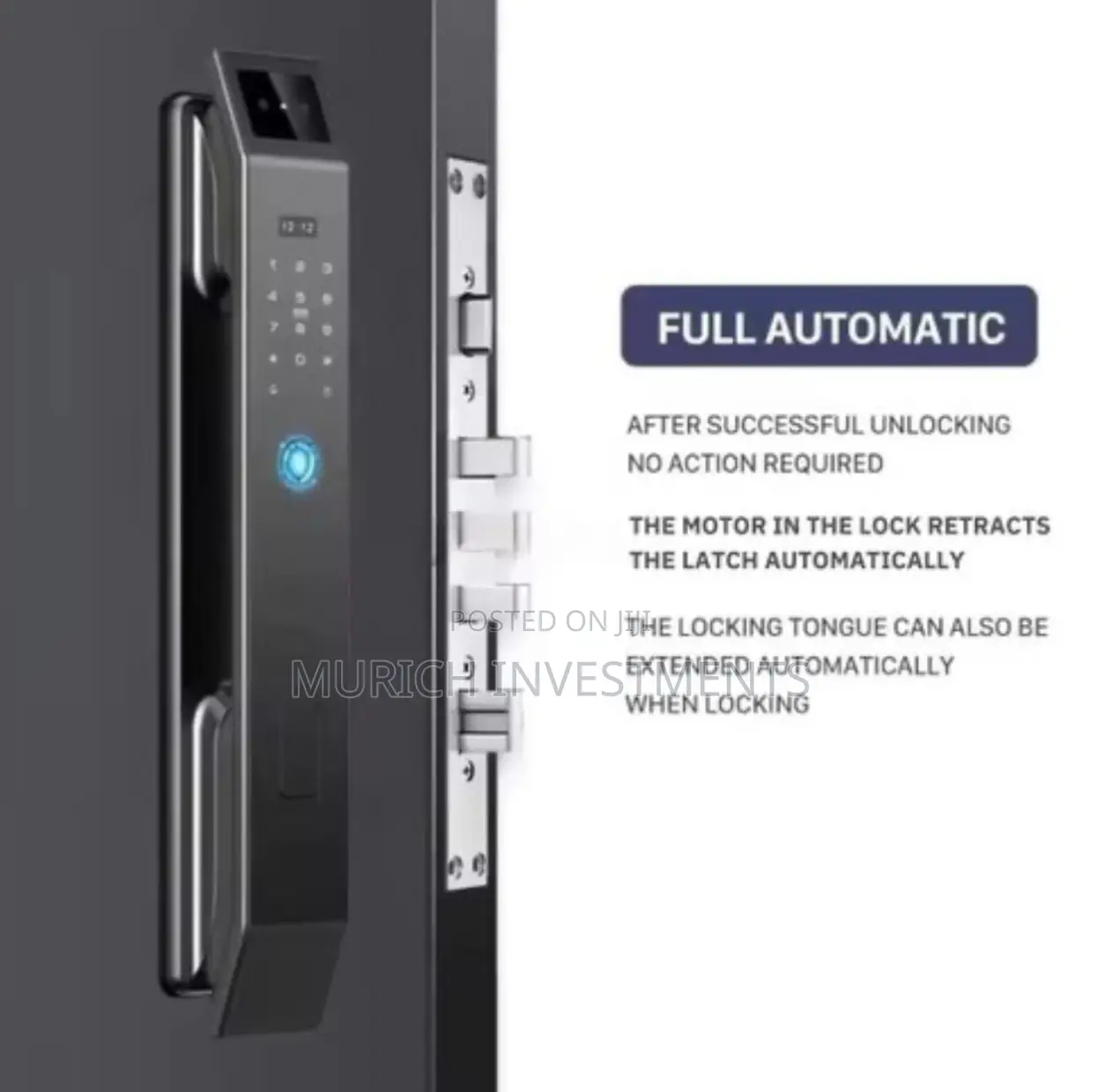 Tuya Wifi 3d Face Recognition Smart Door Lock With Two-way